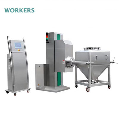 गुणवत्ता  PLC Touch Screen 1000L Lifting Hopper IBC Bin Mixer For Nutraceuticals कारखाना