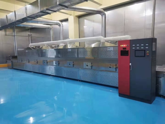 48-60 किग्रा / एच कावा पाउडर माइक्रोवेव सुरंग ओवन औद्योगिक सुखाने की मशीन