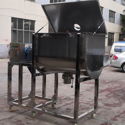 5.5kw 500L मसाला सीज़निंग पाउडर पिगमेंट पाउडर कमर्शियल डबल पैडल हॉरिजॉन्टल रिबन मिक्सर