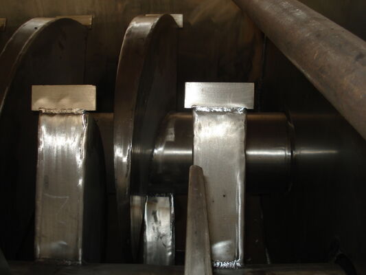 क्षैतिज स्लड खोखले ब्लेड पेडल ड्रायर ऊर्जा की बचत