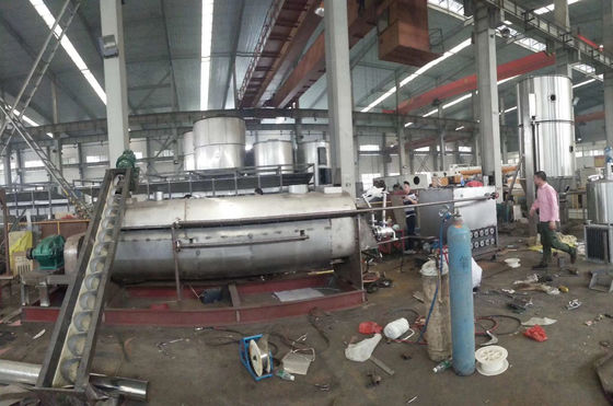 10rpm से 25rpm 4KW खोखले पैडल ड्रायर ऊर्जा बचत कीचड़ सुखाने की मशीन