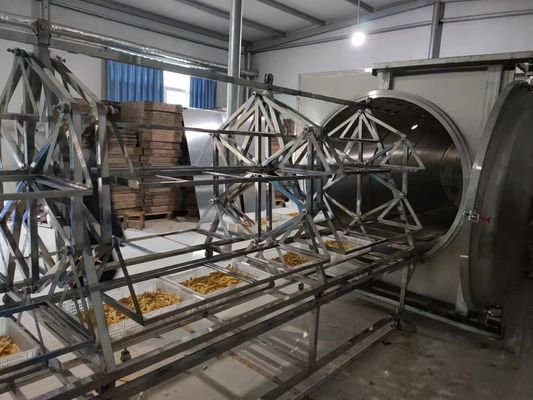 380V पीएलसी एचएमआई माइक्रोवेव वैक्यूम ड्रायर 48 किलोवाट कम तापमान सुखाने की मशीन