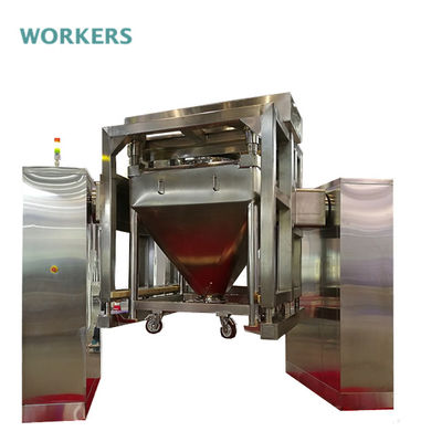 सिंगल आर्म लिफ्ट स्क्वायर कॉन आईबीसी बिन ब्लेंडर फार्मास्युटिकल इंडस्ट्रियल केमिकल मिक्सर